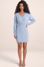 Robe Pull Torsadée Courte Femme Wanda