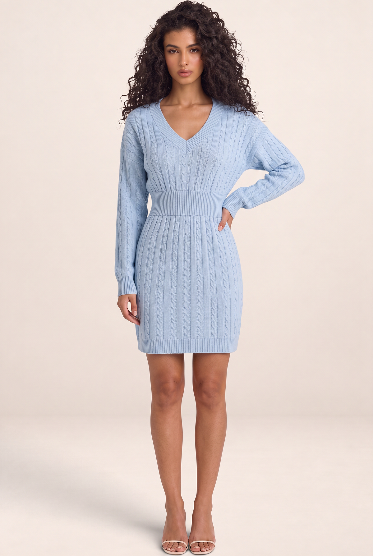 Robe Pull Torsadée Courte Femme Wanda