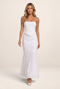 Robe Sirène Dentelle Blanche Femme Daphnée