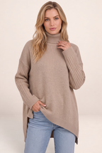 Pull Col Roulé Oversize Long Femme Noémie