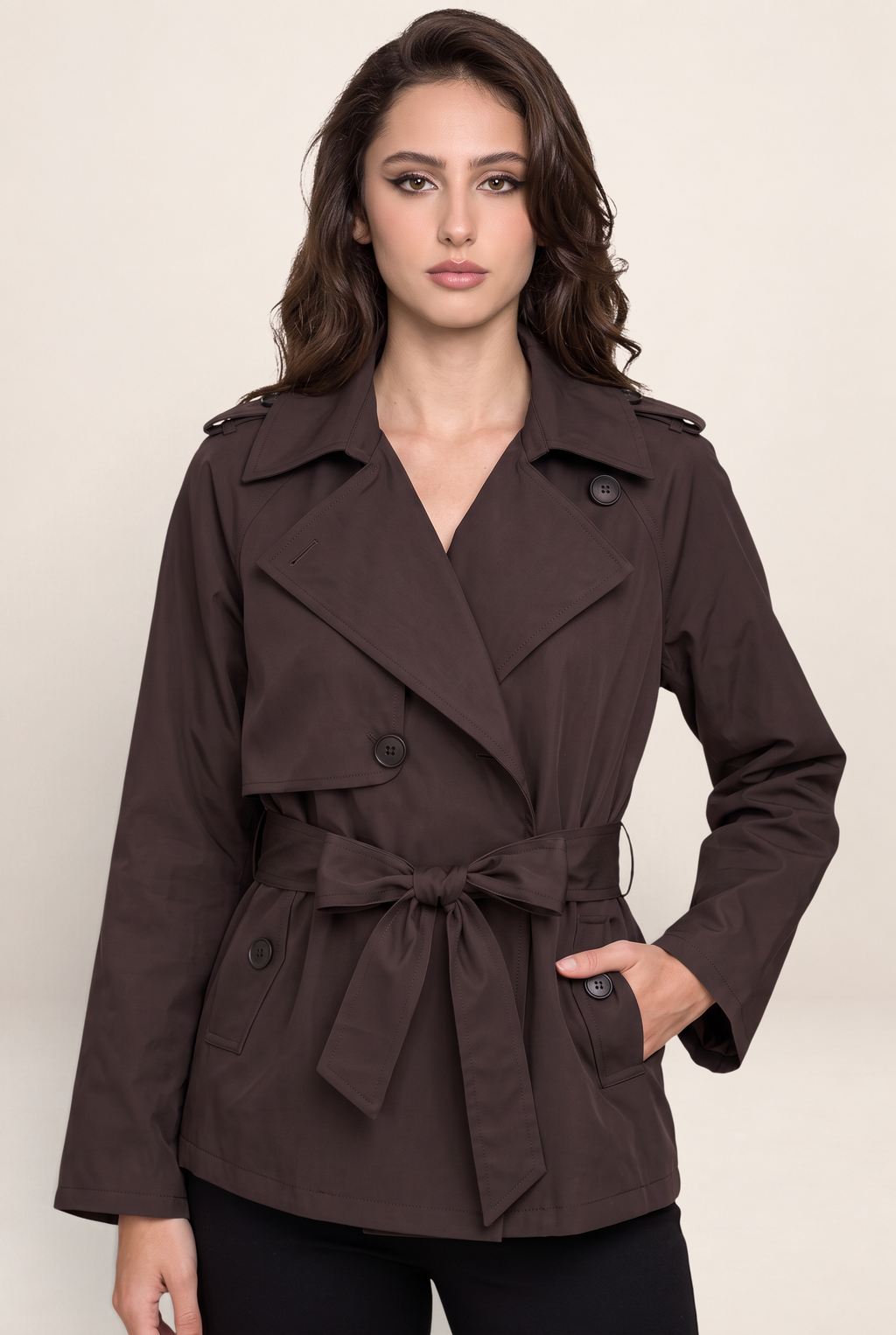 Trench Court Croisé Femme Madeleine