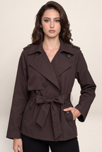 Trench Court Croisé Femme Madeleine
