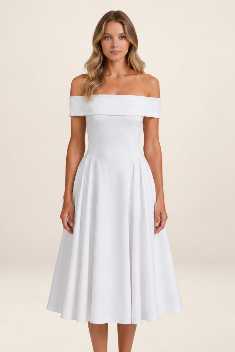 Robe Bardot Évasée Femme Vanessa