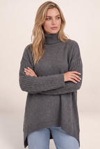 Pull Col Roulé Oversize Long Femme Noémie