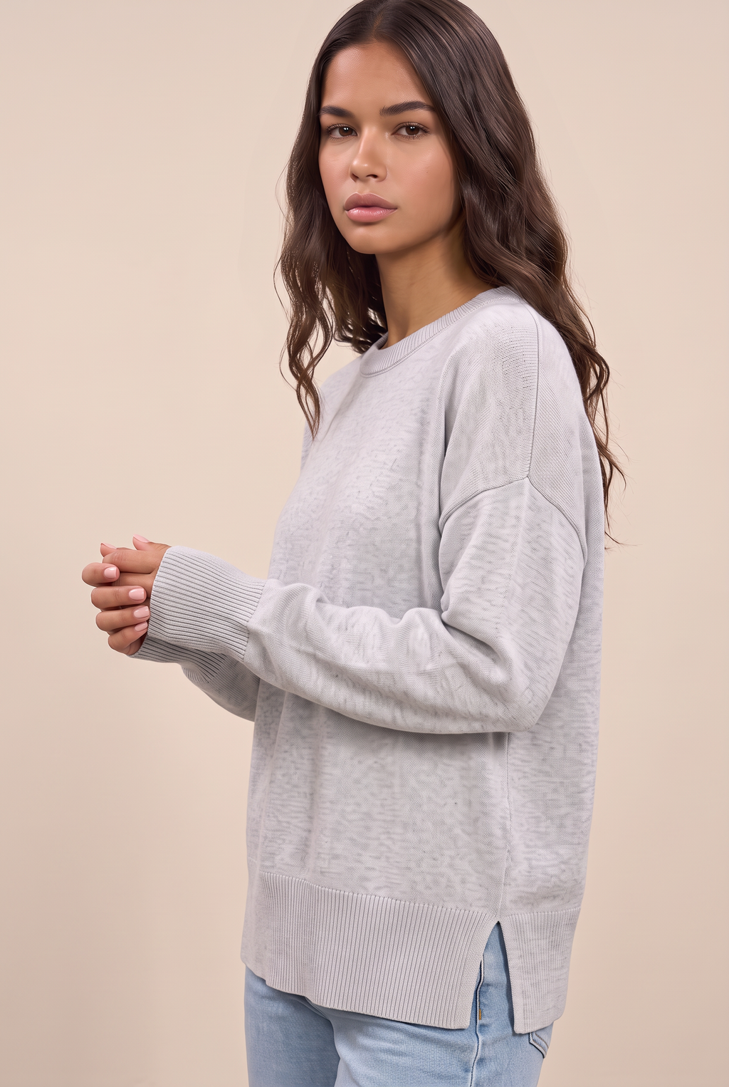 Pull Oversize Col Rond Femme Joanna