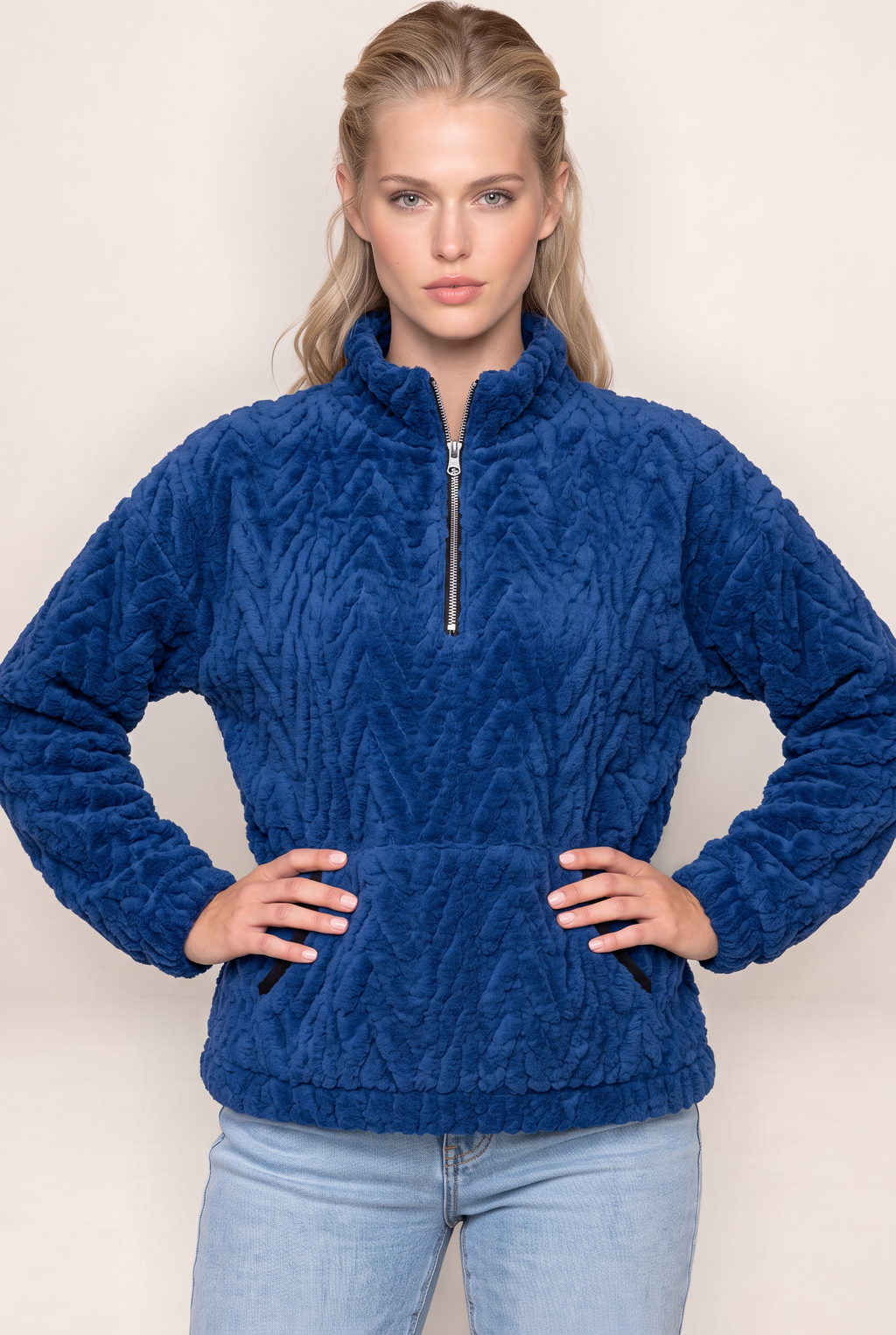 Polaire Demi Zip Col Montant Femme Priscille