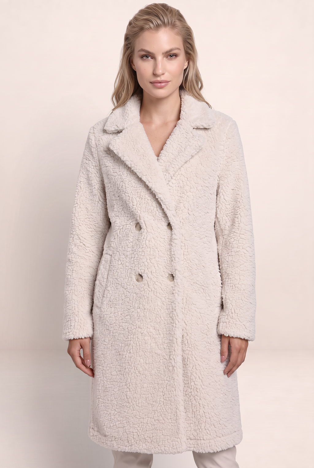 Manteau Teddy Croisé Femme Lætitia