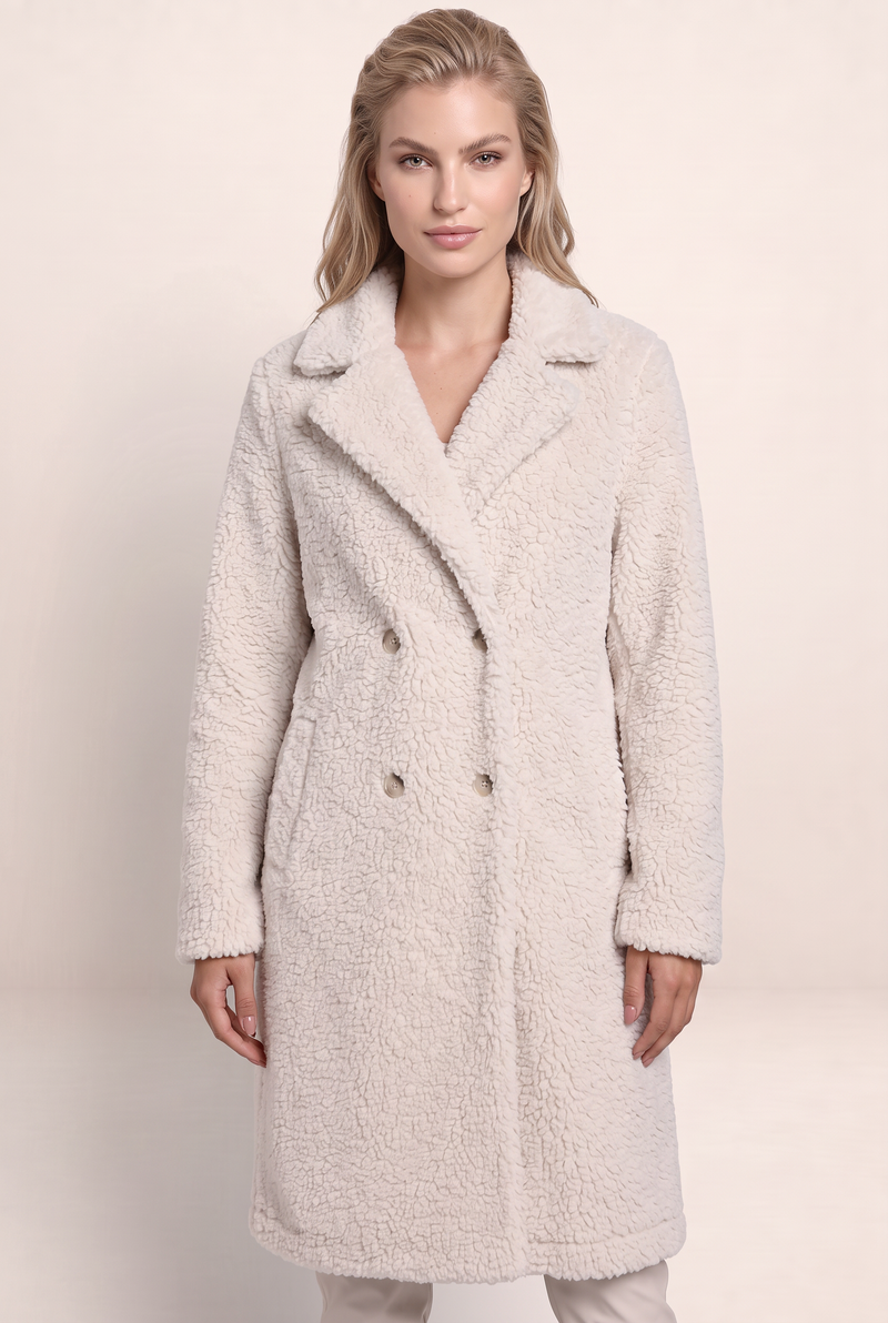 Manteau Teddy Croisé Femme Lætitia