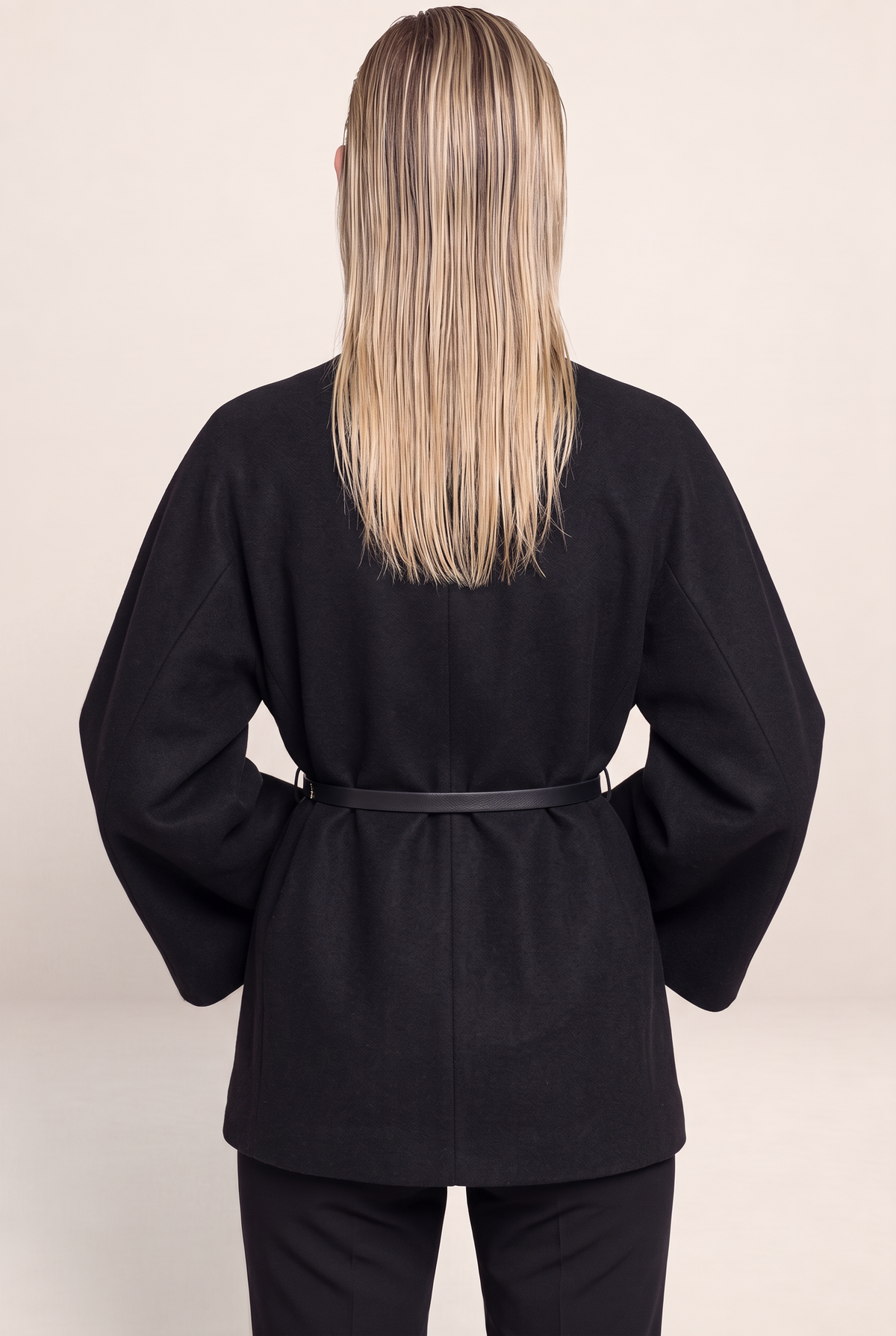 Veste Cape Ceinturée Col Montant Femme Tiphaine