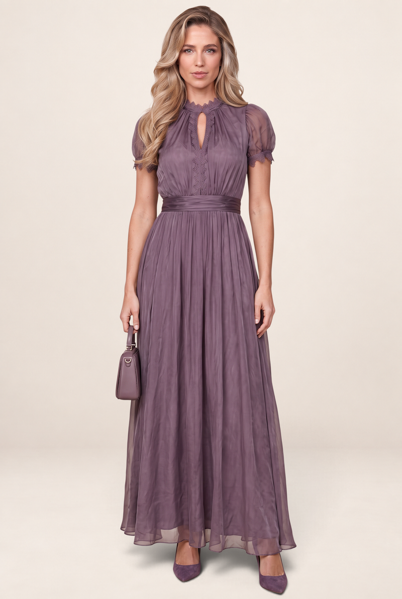 Robe Longue Plissée Femme Lorène