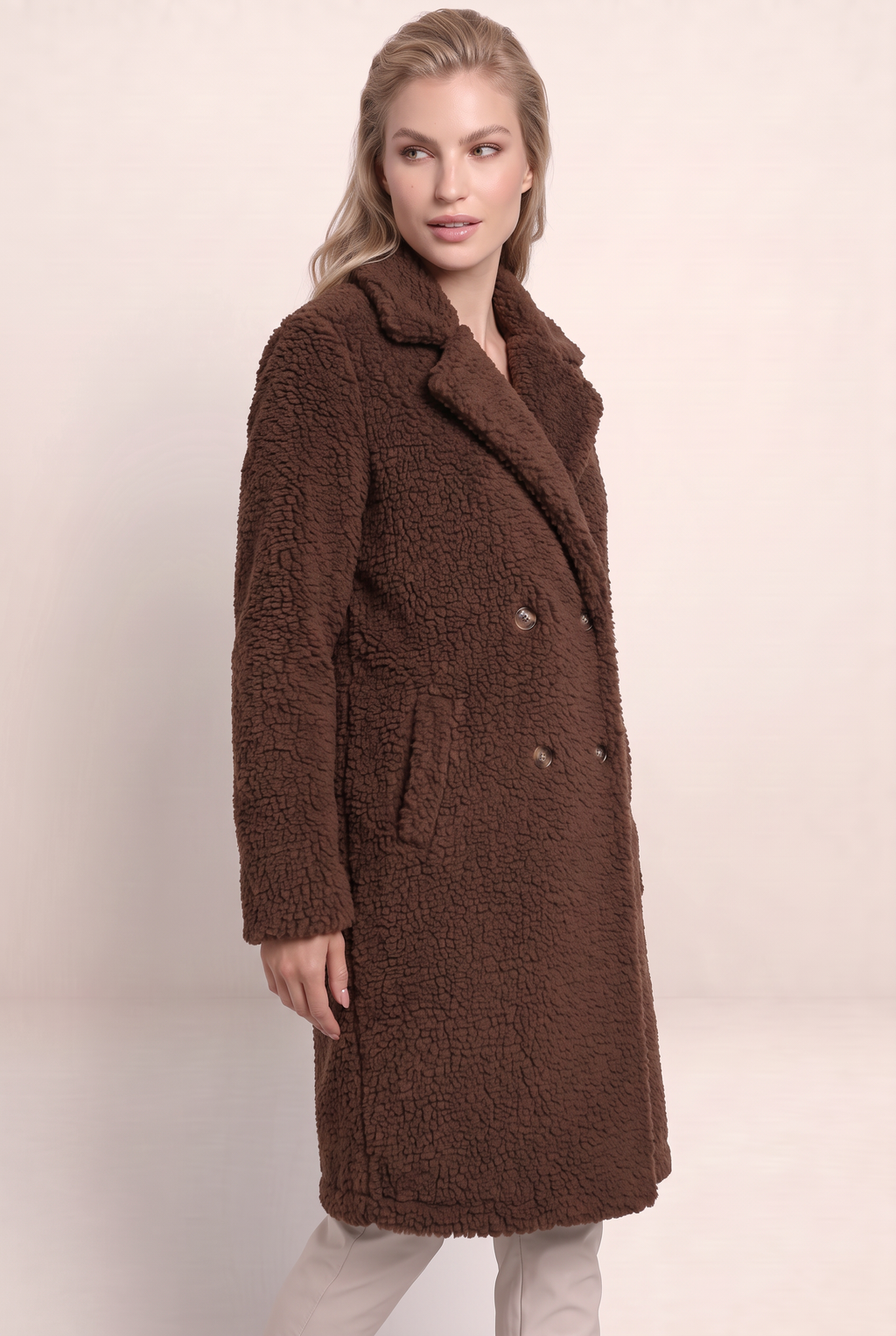 Manteau Teddy Croisé Femme Lætitia