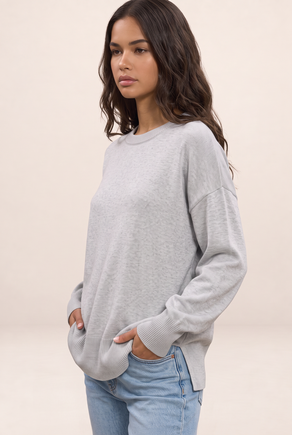 Pull Oversize Col Rond Femme Joanna