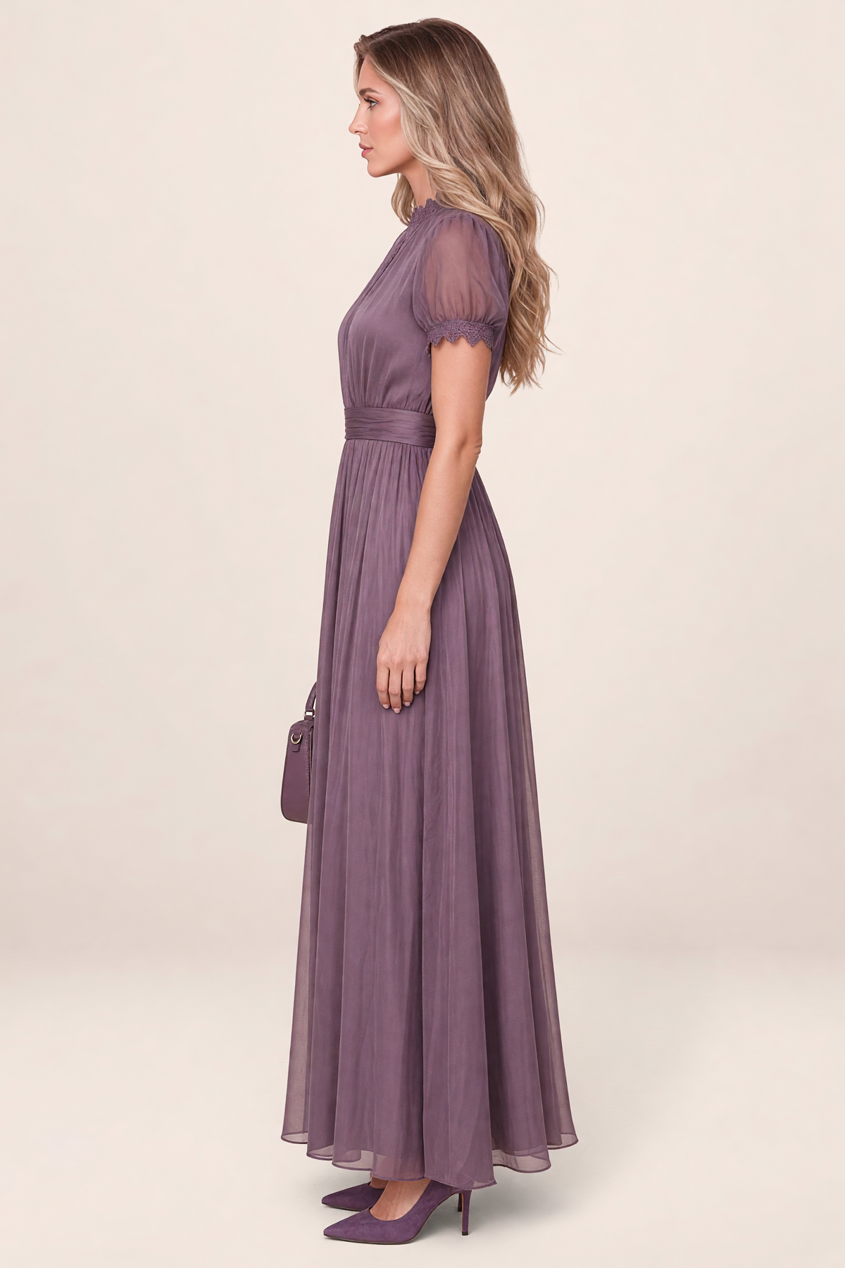 Robe Longue Plissée Femme Lorène