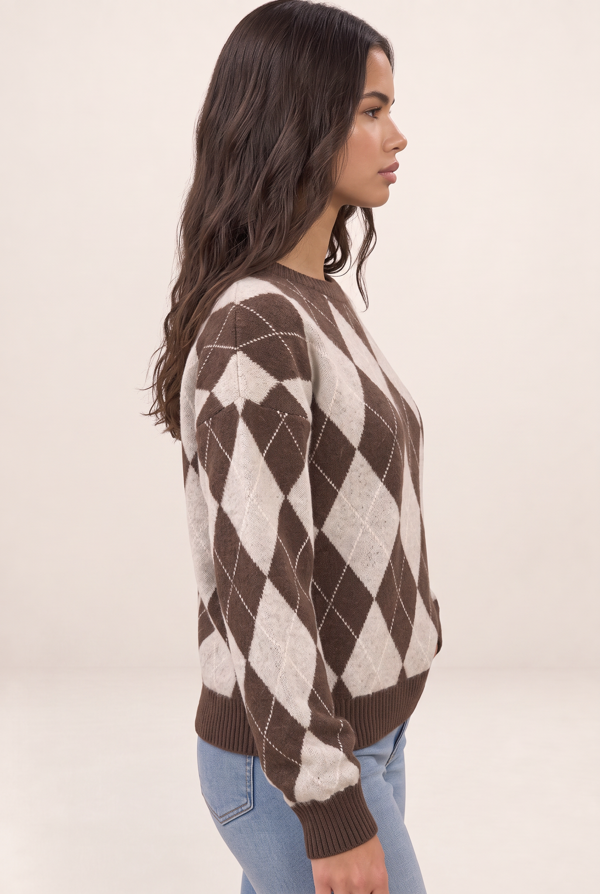 Pull Losange Jacquard Femme Fanny