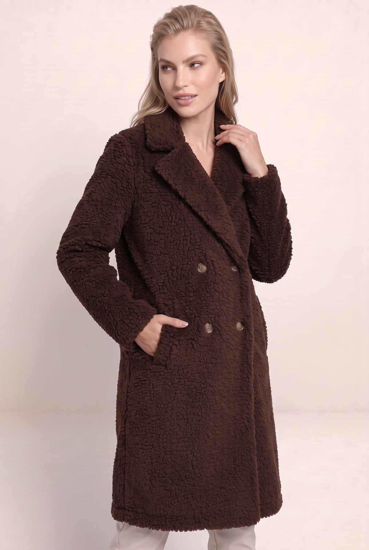 Manteau Teddy Croisé Femme Lætitia