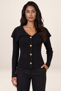 Cardigan Boutons Dorés Femme Liliane