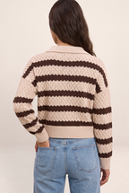 Pull Rayé Col Polo Femme Faustine