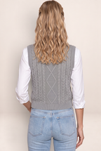 Pull Sans Manche Torsadé Col V Femme Leïla