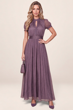 Robe Longue Plissée Femme Lorène