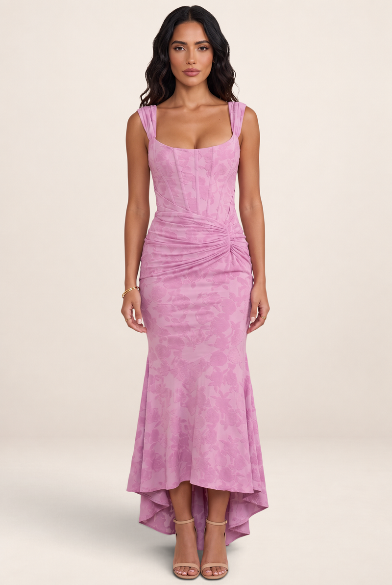 Robe Sirène Corset Fleurie Femme Hannah