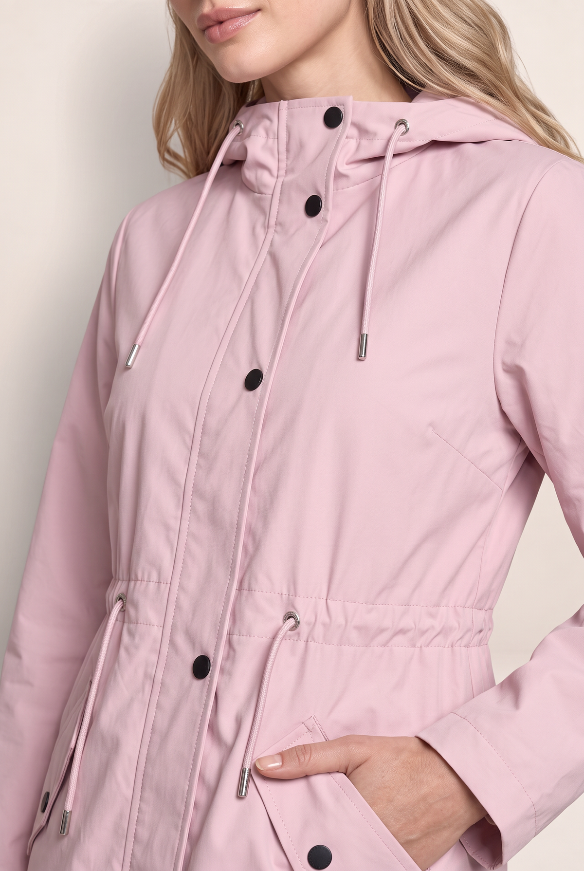 Parka Légère à Capuche Femme Brune