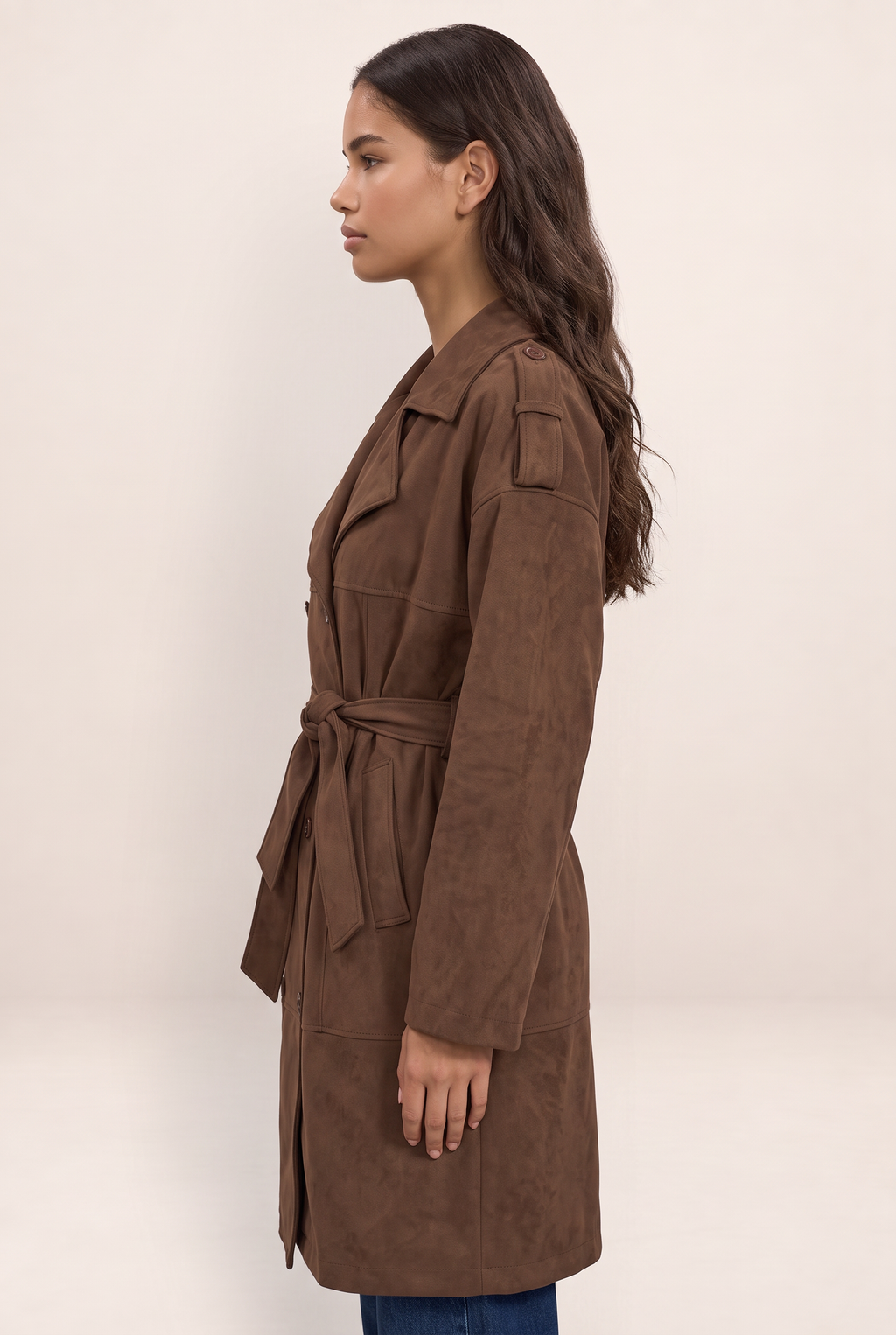 Trench Daim Ceinturé Femme Ludivine