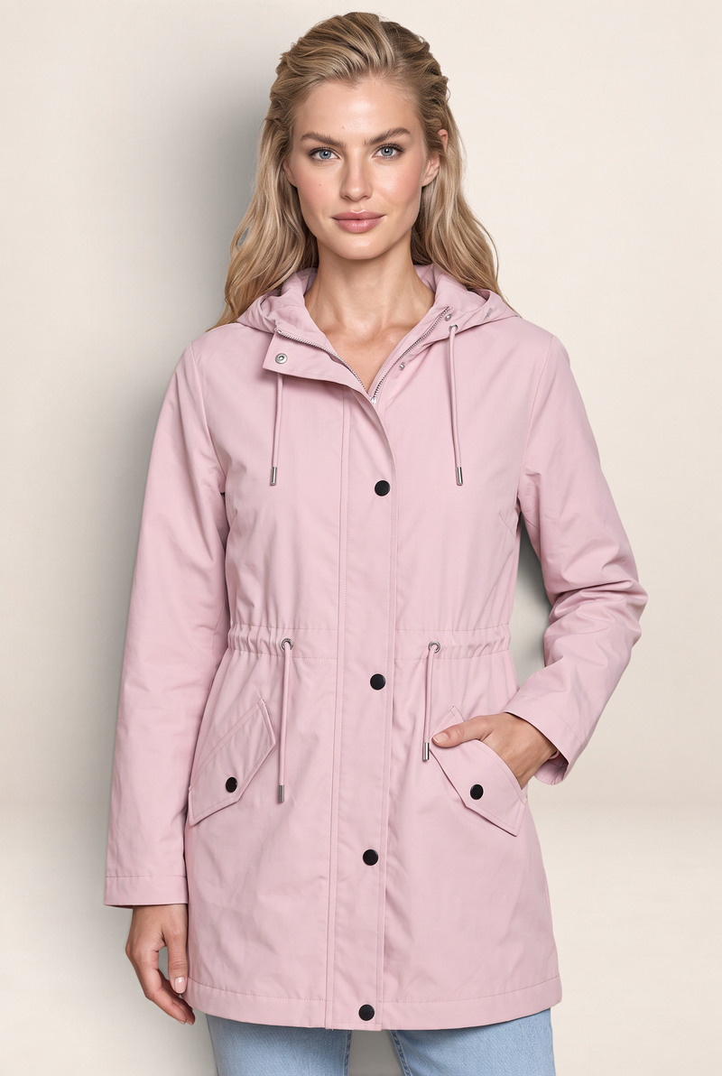 Parka Légère à Capuche Femme Brune