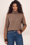Pull Col Roulé à Chevrons Femme Domitille