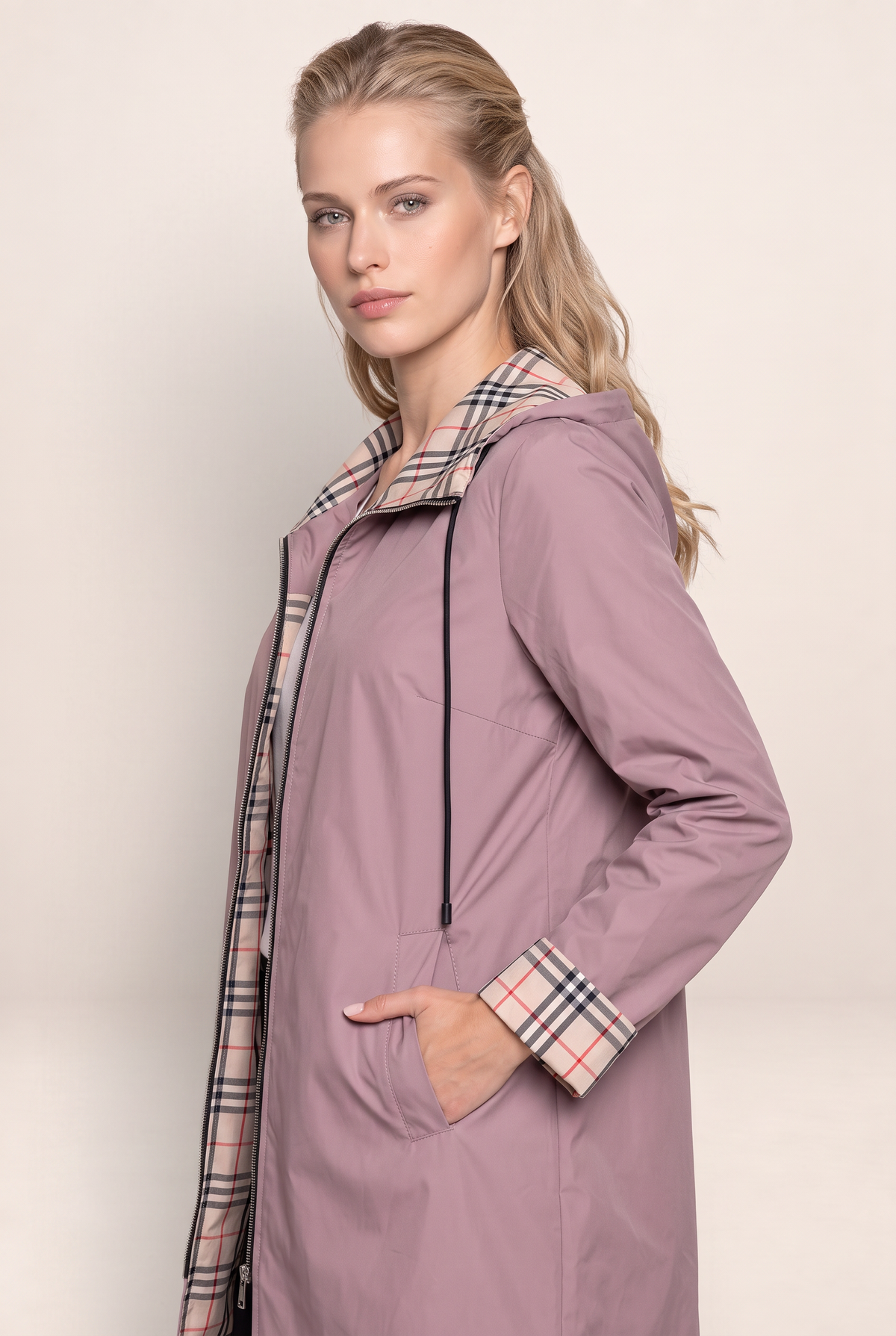 Imperméable Long à Capuche Femme Geneviève