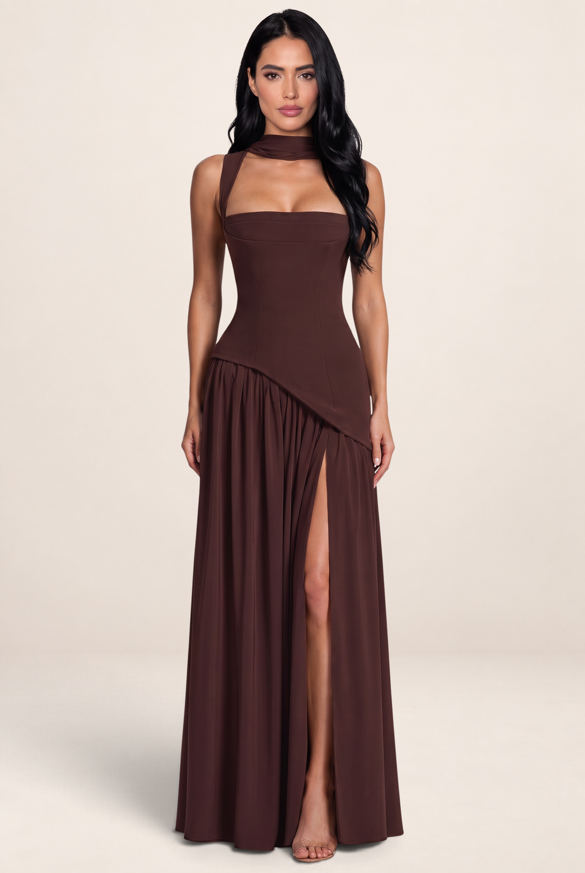 Mélodie | Robe Longue Fendue Dos Nu – Robe de Soirée Femme