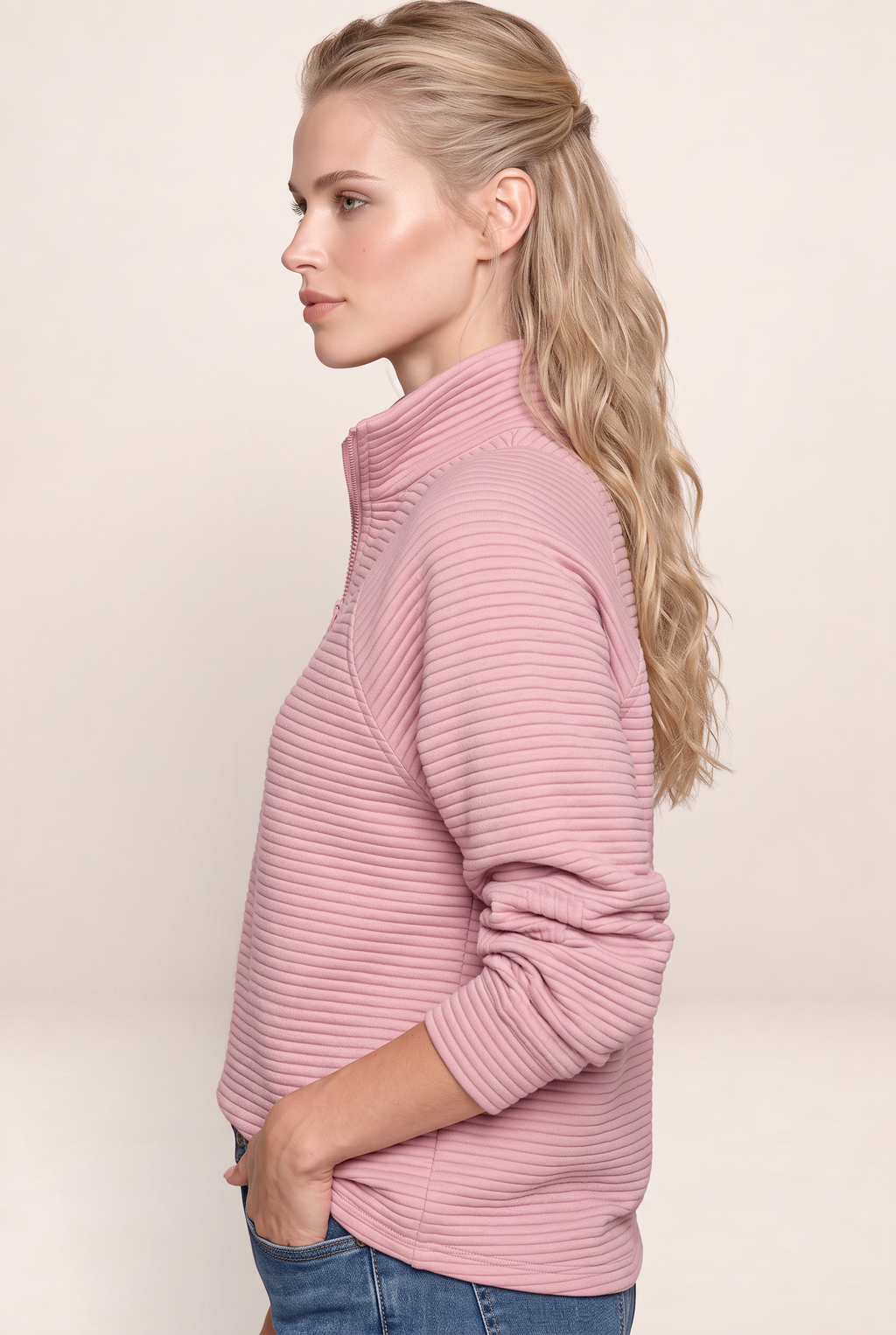 Pull Camionneur Côtelé Femme Rachel