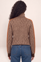 Pull Col Roulé à Chevrons Femme Domitille