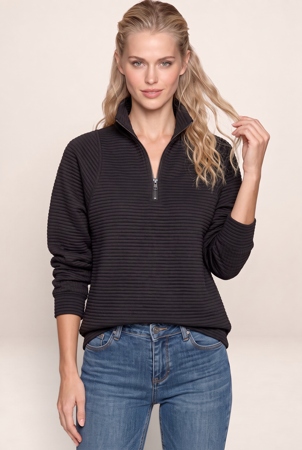 Pull Camionneur Côtelé Femme Rachel