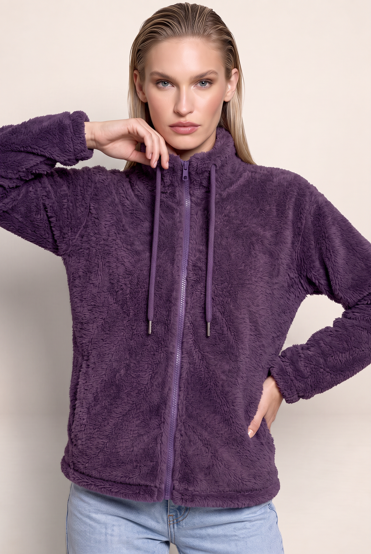 Veste Polaire Zippée Col Montant Femme Katia