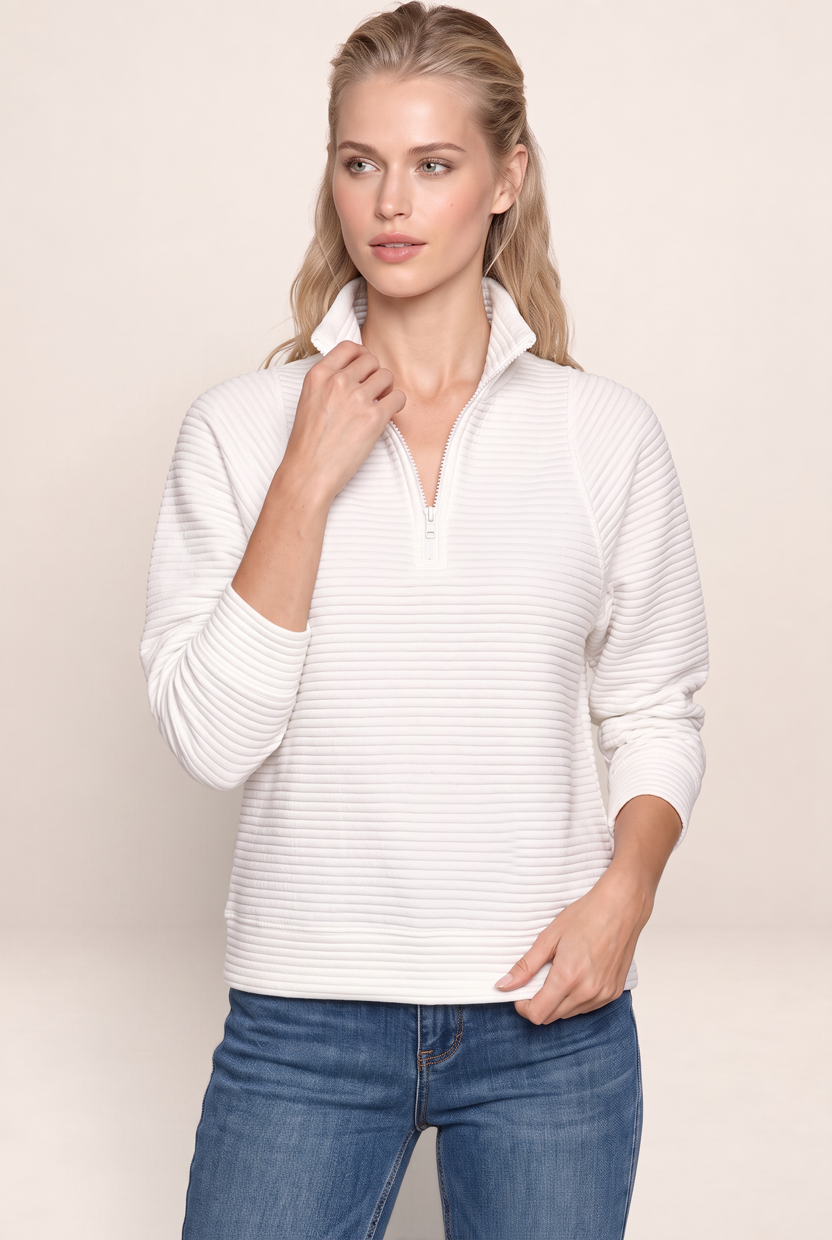 Pull Camionneur Côtelé Femme Rachel