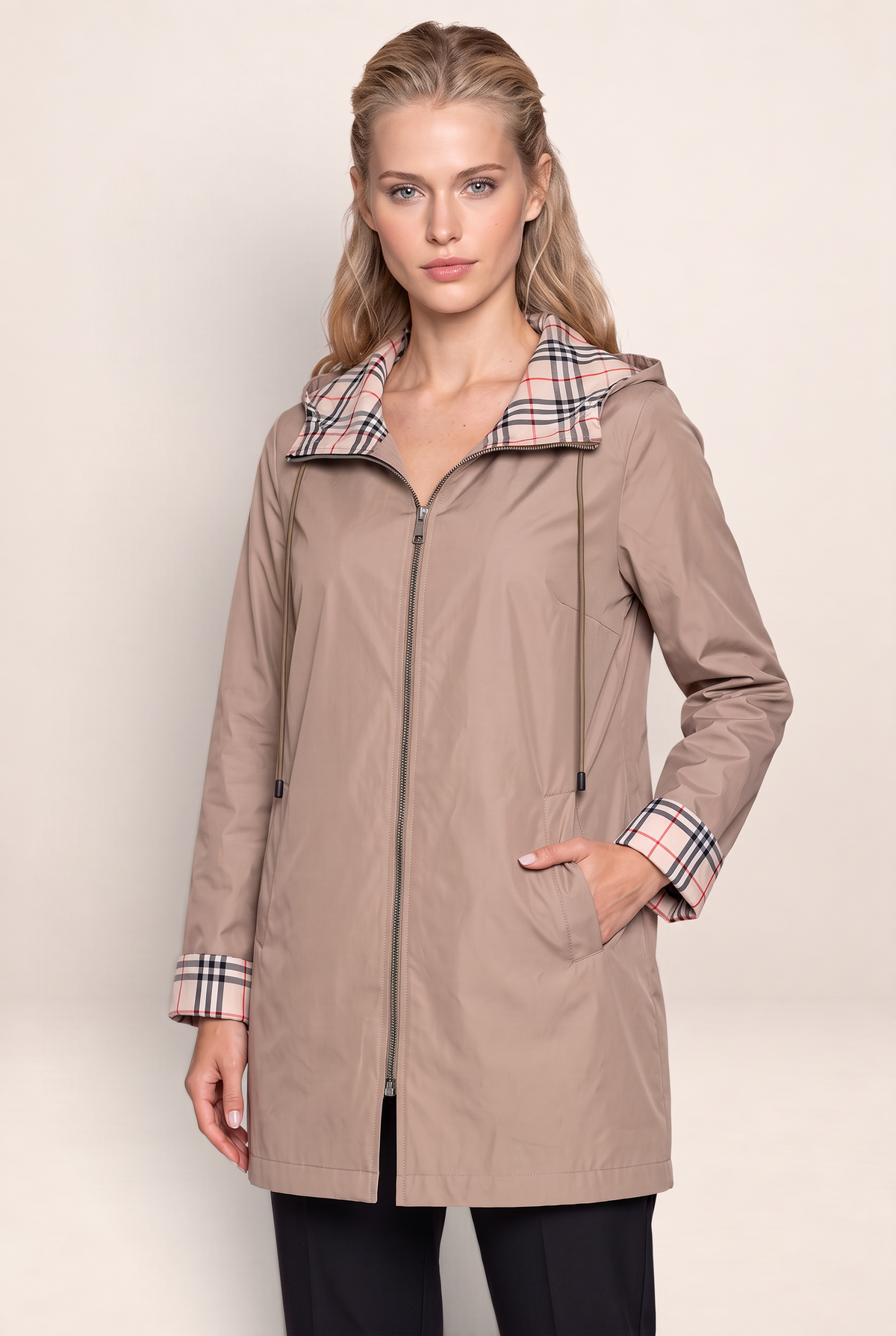 Imperméable Long à Capuche Femme Geneviève