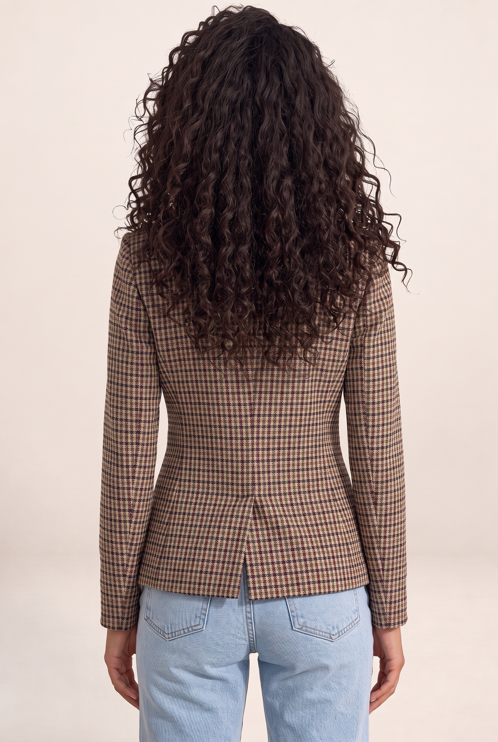 Blazer Croisé Pied de Poule Femme Valérie