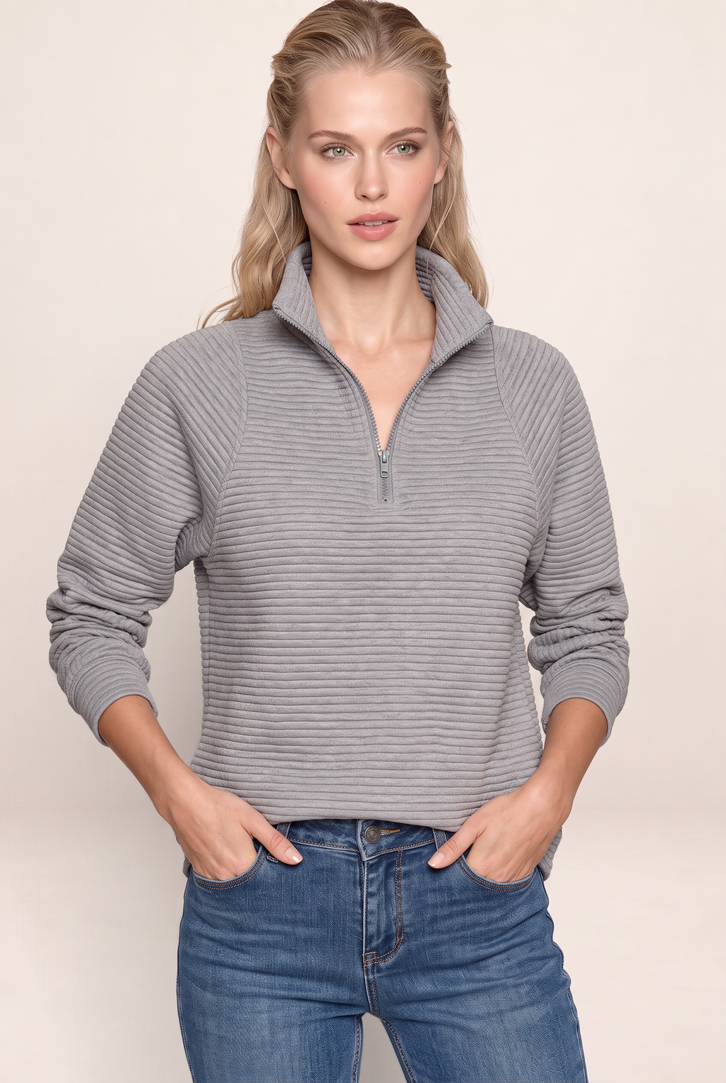 Pull Camionneur Côtelé Femme Rachel