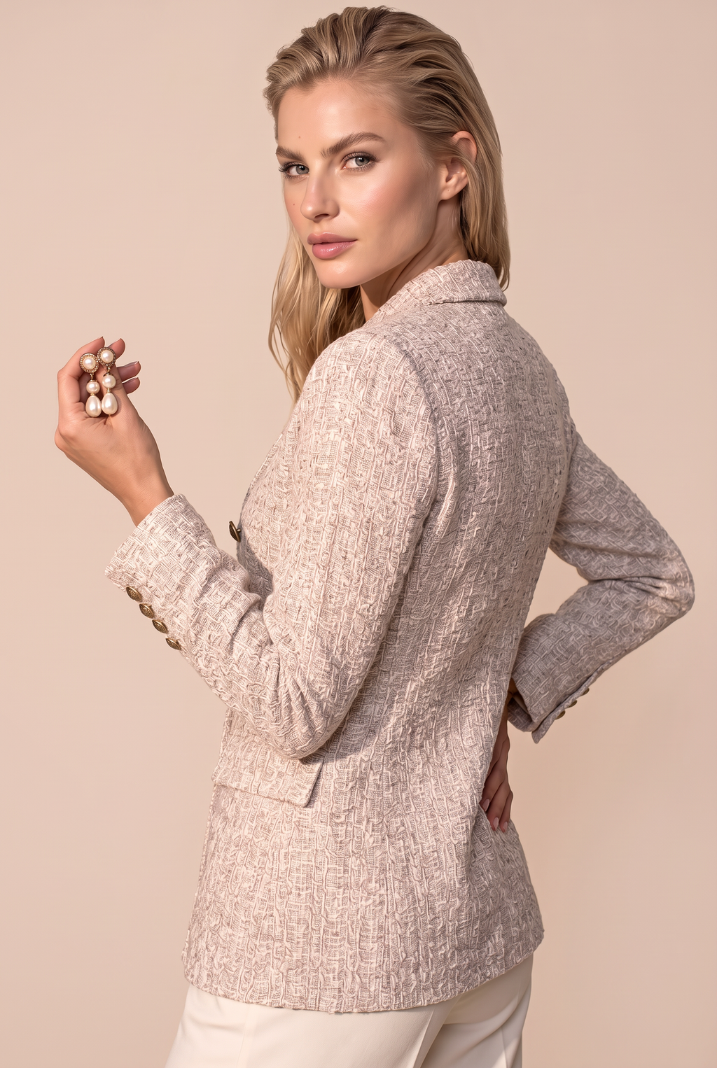 Veste Tweed Croisée Femme Nathalie