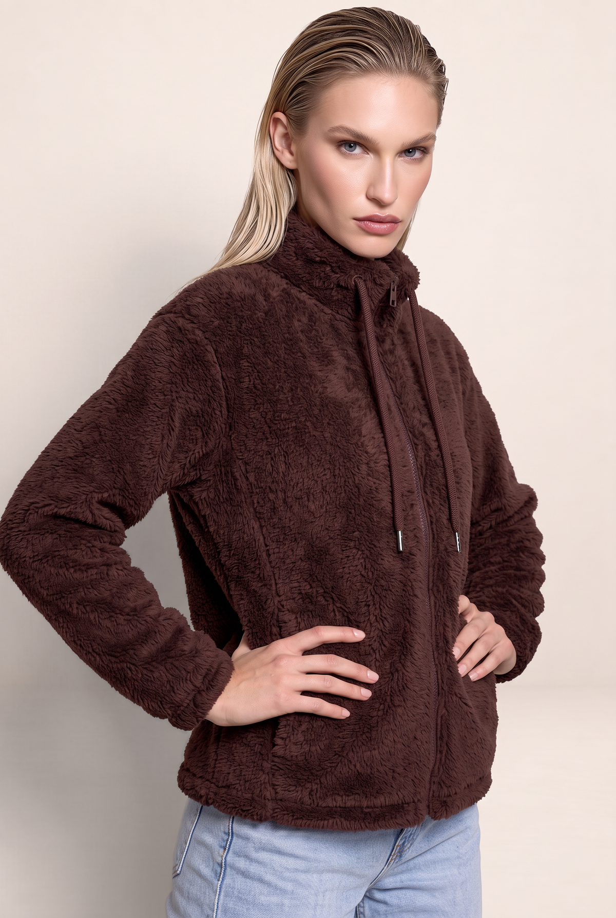 Veste Polaire Zippée Col Montant Femme Katia