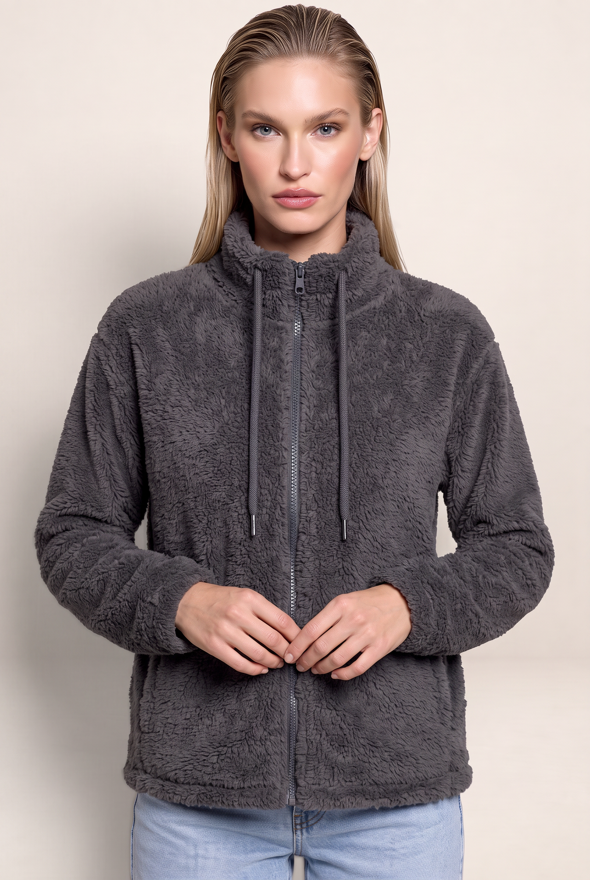 Veste Polaire Zippée Col Montant Femme Katia
