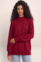 Pull Oversize Col Rond Femme Jade
