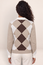 Pull Losange Col Polo Femme Perrine