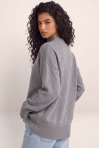 Pull Oversize Col Rond Femme Jade