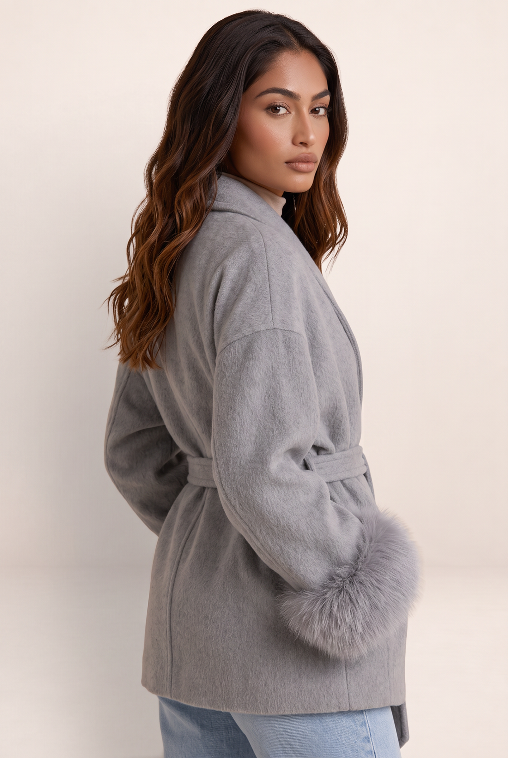 Manteau Portefeuille Ceinturé Femme Ornella