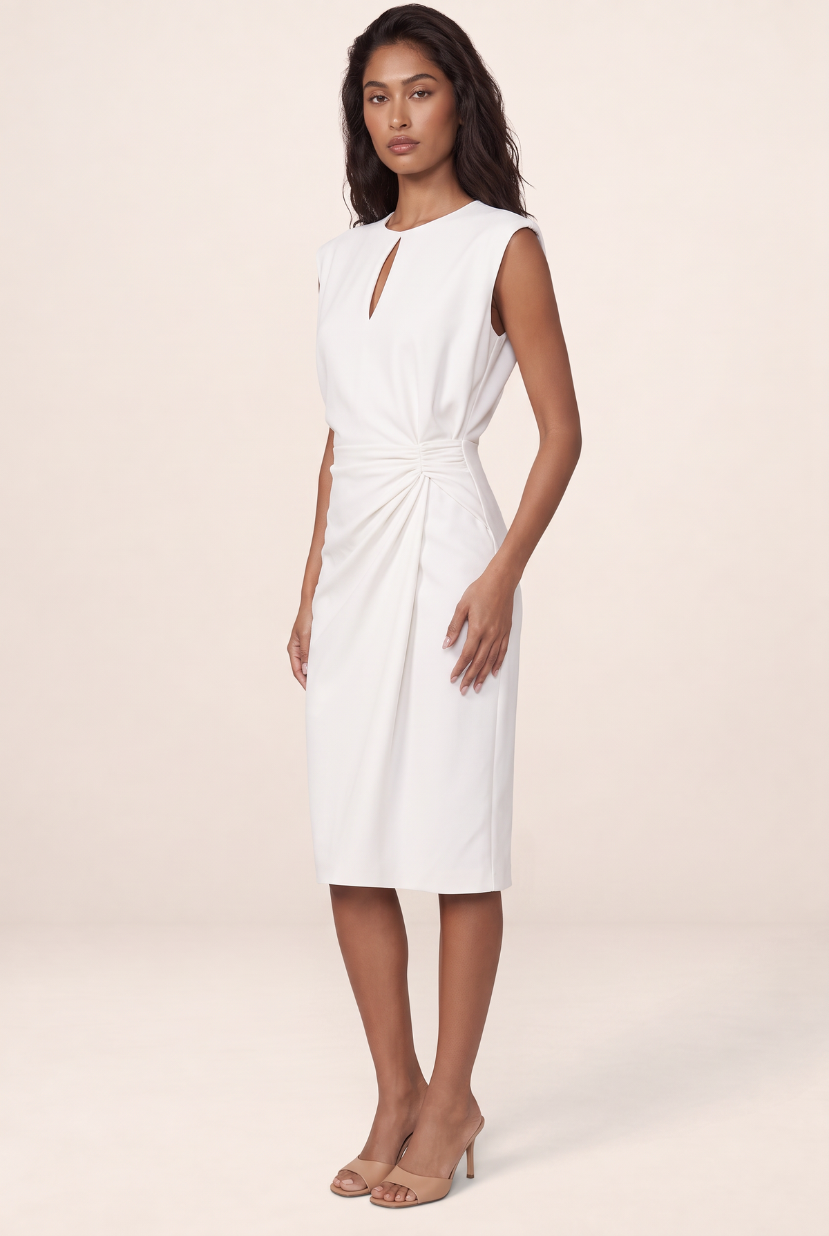 Robe Fourreau Drapée Femme Rébecca
