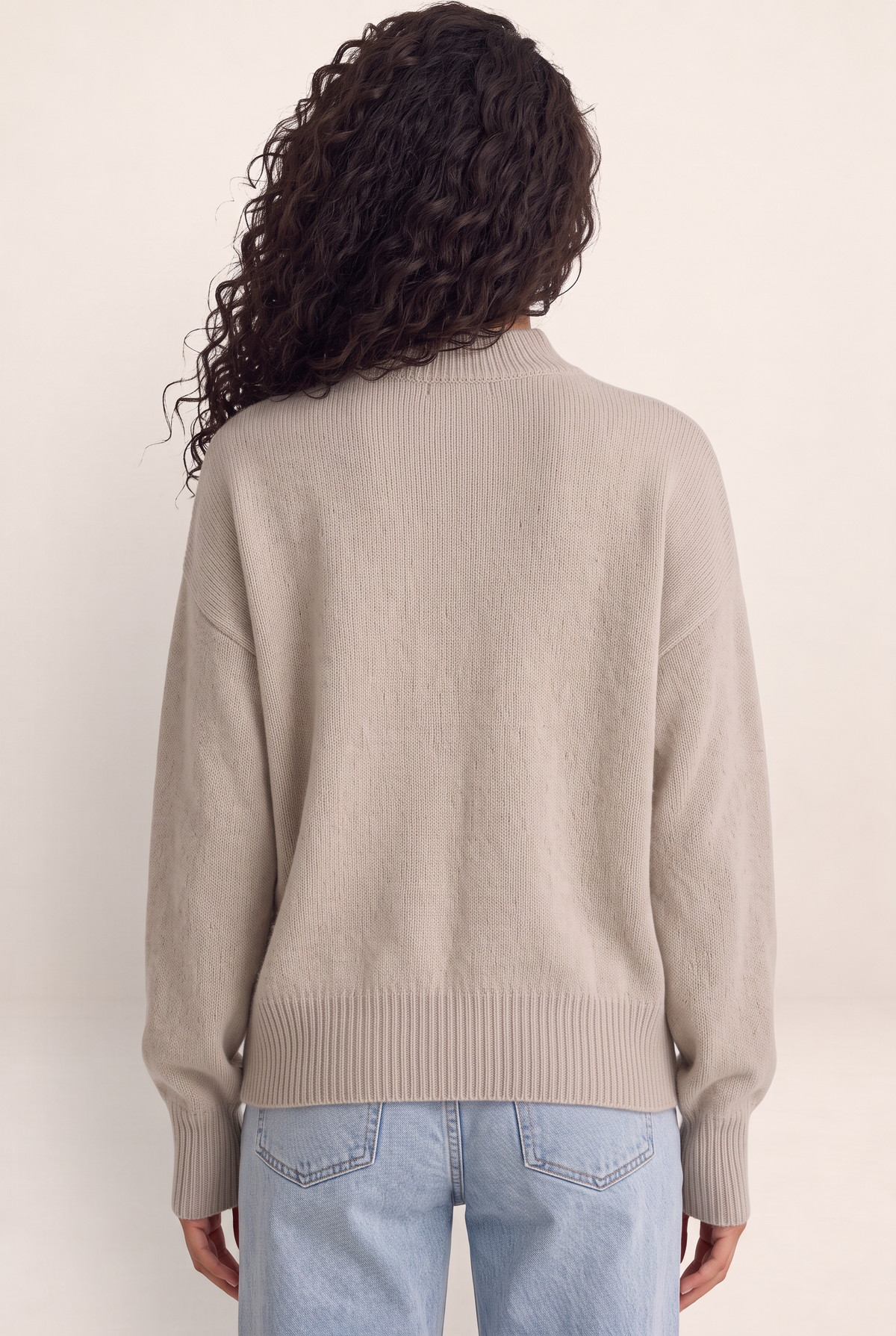 Pull Oversize Col Rond Femme Jade