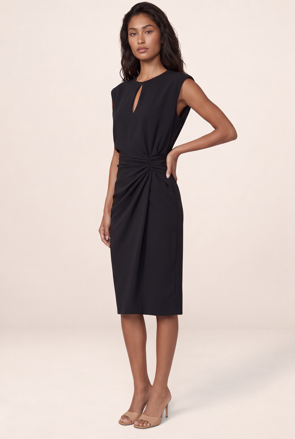Robe Fourreau Drapée Femme Rébecca