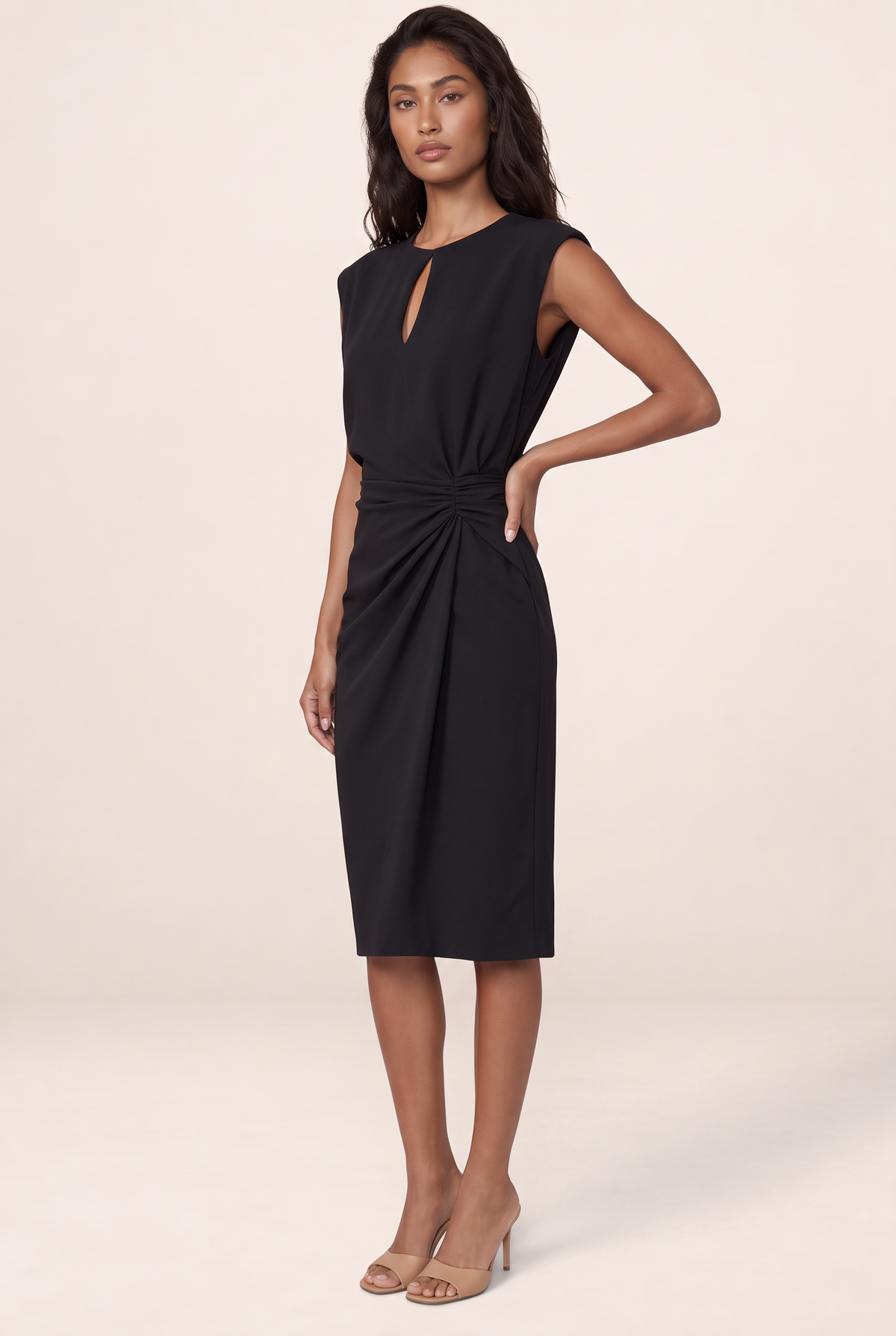 Robe Fourreau Drapée Femme Rébecca