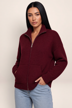 Gilet Zippé Col Montant Femme Karen